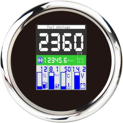 China 316 stainless steel black 85mm panel LCD digital multifunction five-in-one multi-function combination meter for sale