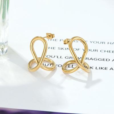 China OEM Fashion Women Luxury Custom Wholesale 18K Stainless Steel Huggie Gold Plated Hoop Earrings Jewelry for sale