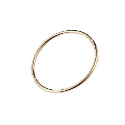 China Simple Punk Classic Design Stainless Steel Jewelry 18K Gold Plated Three Color Rose Gold Round Thin Bangles For Women for sale