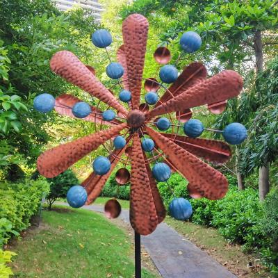 China Large Kinetic Copper Chime Custom Metal Garden Wind Spinner for sale