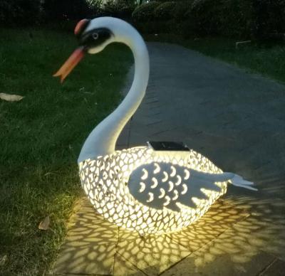 China Decorative Swan Decorative Lighting Outdoor Lights Garden Solar Light for sale