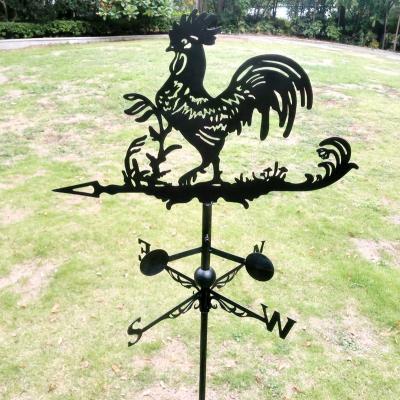 China Hand Paint Garden Windmill Rooster Metal Outdoor Weather Palette for sale