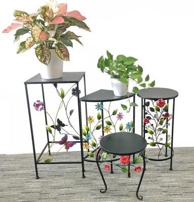 China Outdoor Bicycle Garden Bicycle Metal Iron Flower Pot Stand for sale