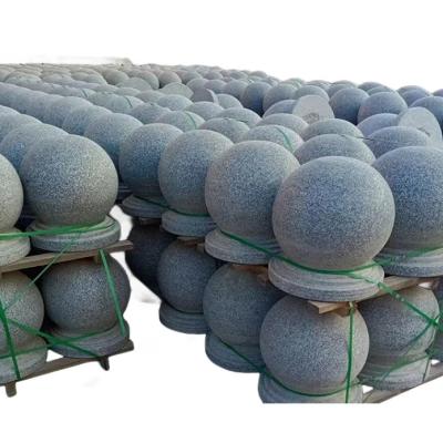 China Modern China Grey Granite Outdoor Stone Balls sesame white Granite Parking ball Car Stop Stone for sale