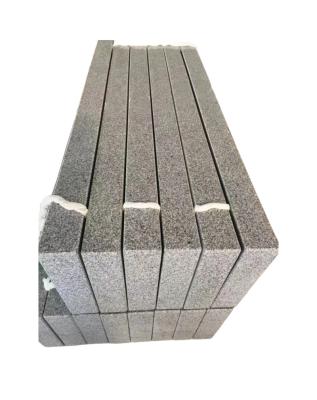 China Modern G603 Cheap gray white natural flame surface granite garden street road stones (3) for sale