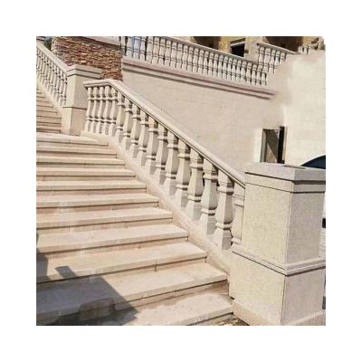 China Modern Modern Villa French Balcony Railing Design Stone Stair Balustrade Marble Balusters Handrail for sale