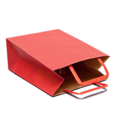 China Recyclable Custom Restaurant Shopping Bag Elegant Paper Packaging With Handle for sale