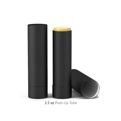 China Lip Balm Tube Cylinder Paper Tube Black Paper Tube Cosmetic Customized Paper Packaging for sale