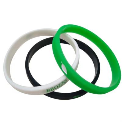 China New Eco-Friendly Printed Casual / Sports Silicone Logo Rubber Wrist Band Wristband Custom Bracelet for sale