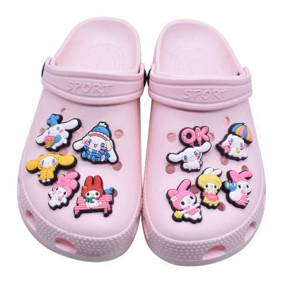 China Wholesale Shoe Charm My Melody New Anime Cartoon Kuromi Sanrio Croc Shoe Charm Bracelet Decorations for Kids Christmas Birthday Party Favors for sale