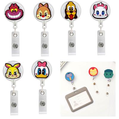 China Office School Students ID Badge Retractable Lanyard Badge Reel Hospital Health Care Badge Reels for sale