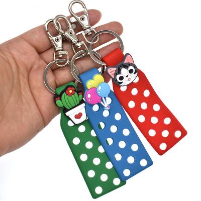 China Diy Croc Soft Keychain Accessories Keychain Decoration Wholesale Croc Key Chain Key Chain for sale