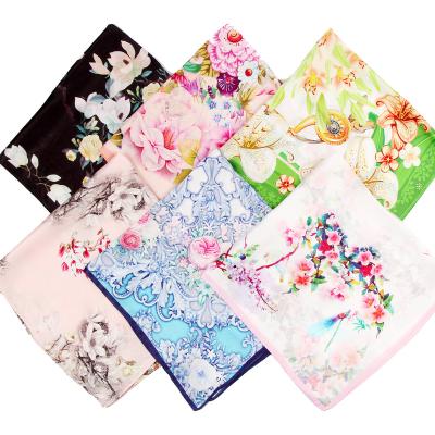 China Fashion\new design elegant women's flower headband comfortable street brand luxury silk scarf for sale