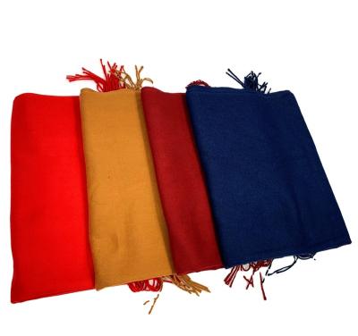 China Factory direct sales Soild color pashmina warm cashmere shawls pure factory wear twill women scarves for sale