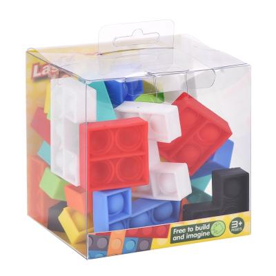 China Silicone 24 PCS Squeeze Toys Squeeze Tangram Noise Push Bubble Bouncing Person For Kids Adults for sale