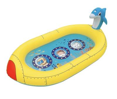 China PVC Amazon Free Water Spray Inflatable Game Kids Sprinkle Toys Outdoor Swimming Pool Games Sprinkling Pool for sale