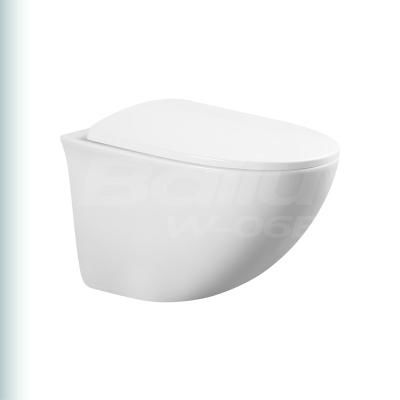 China BAILU W-06E Wall-hung Concealed Oval Cistern Japanese Style Toilet Egg Shape Bowl Flush Ceramic Luxury Small Bathroom Aesthetic Look Elegant for sale