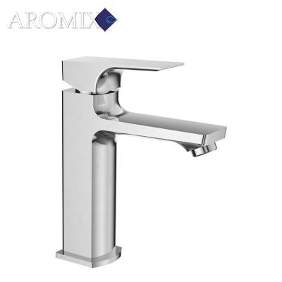 China Other Sanitary Ware Silver Black Matte Surface Single Hole Handle Bathroom Basin Sink Water Tap Faucet Mixer for sale