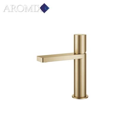 China Other Chrome Matt Black Gunmetal Gray Brass Water Faucet Gold Face Cylinder Fashionable Bathroom Basin Mixers for sale