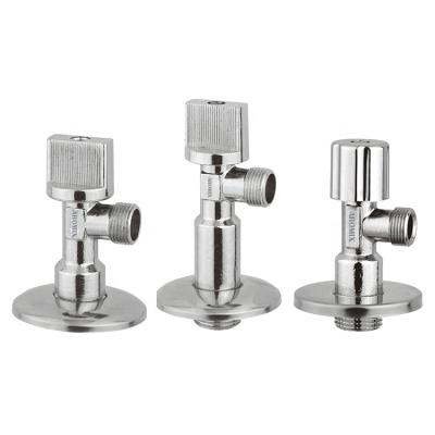 China General Wholesale Inch Chromed Wall Mounted Toilet Water Stop 1/2 Brass 90 Degree Angle Valve Bathroom for sale