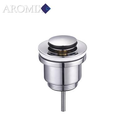 China Modern High Quality Sink Siphon 37 Mm Small Inner Plug Chromed Automatic Brass Waste Basin for sale