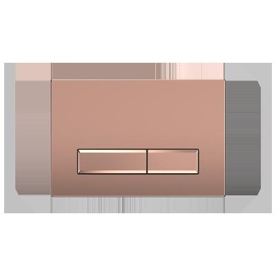 China Double-Flow Wall Mounted Flush Installation Plate In Rose Gold Color Double Flush Button for sale