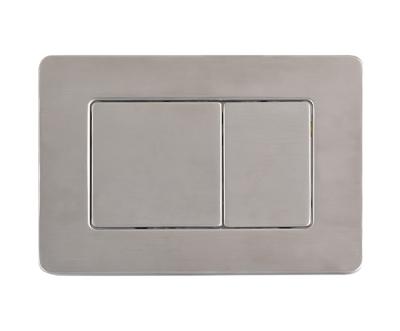 China Metal-brushed stainless steel push button flush toilet plate for mechanical slim concealed flush tank wall-hung WC toilet for sale