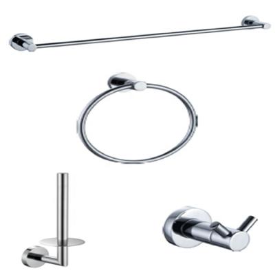 China Modern 4 Pieces Wall Mounted Bathroom Hardware Accessories Set Brushed Towel Holder Wall Mounted Stainless Steel 304 for sale