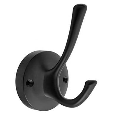 China Contemporary Factory Wholesale cheap price classic black OEM Zinc Alloy Bathroom Multi-size clothes hooks for sale