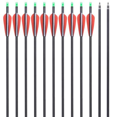 China Hunting Vane Nock Steel Point 500 Spine Mix Carbon Fiberglass Plastic Archery Shooting Archery Hunting for sale