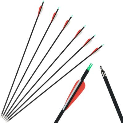 China High Quality 30 Inch Compound Bow Carbon Fiber Shooting Mixed Arrow Hunting Plastic Feather for sale