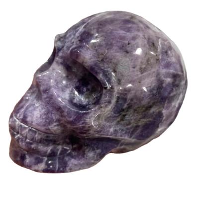 China Europe Wholesale Natural Crystal Skulls Quartz Carved Ornaments Decorative Crafts for sale