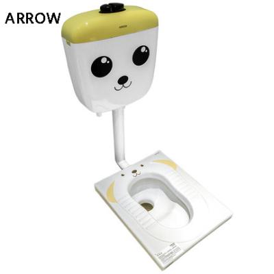 China Modern Wall Plastic Hung Children'S ARROW Double-Flow Washdown Toilet Cistern for sale