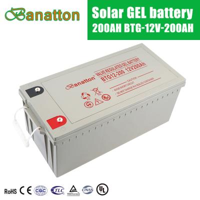 China Machine- Banatton Gel Battery 12V 200Ah Gel Cell Battery 12V 200Ah Modern Solar Rechargeable Accu Pil Bateria Solares Lead Acid Solar Batteries zu verkaufen