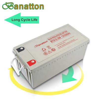 China Machine- Latest 12V 200Ah Banatton Accu Bateria Gel Scooter Solar Battery Lead Acid Lead Acid Lead Accumulator Storage Batteries zu verkaufen