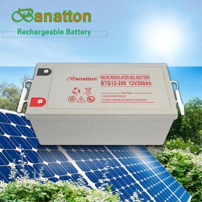 China Banatton Mini Solar Gel 12V 200Ah Solar Gel 12V 200Ah Central UPS Lead Acid Battery Lead Acid Lead Storage System / Wind System for sale