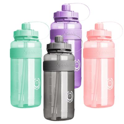 China Carry Design Large Capacity 2000ml Time Marker Straw Motivational Water Bottles For Workout 2022 Viable for sale