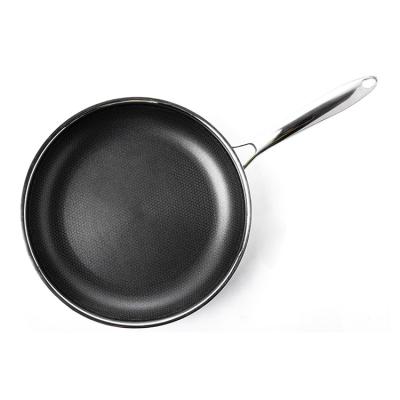 China 2021 Viable Popular Factory Wholesale No Oil No Carbon Black Fried Egg Pan Nonstick Steel Cookware Pans De Mujer De Tainless for sale