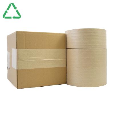 China More Durable White Wet Cardboard Sealing Market Trend Water Activated Custom Kraft Brown Gummed Paper Tape for sale