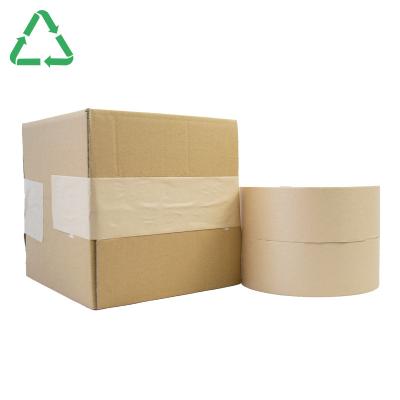 China Custom Wet Water Activated White Paperboard Sealing TapePower Promotion Eco-Friendly Gummed Brown Kraft Paper Tape for sale