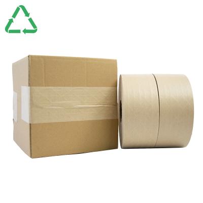 China Cardboard Sealing Go Green Prevents Abrasions Kraft Custom Brown White Wet Water Activated Gummed Paper Tape for sale