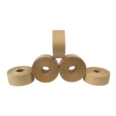 China Cardboard Sealing Luxury Store Heavy Duty Adhesive Bonded Kraft Paper Custom Brown Water Wet Activated White Self Tape for sale