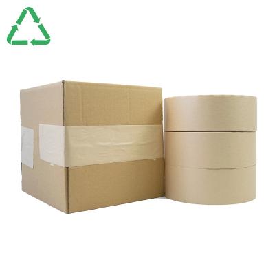 China New Releases Paperboard Sealing TapePower Eco-Friendly Kraft Brown Custom White Wet Water Activated Amazon Kraft Paper Gummed Tape for sale