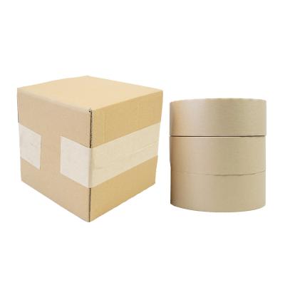 China Amazon Hot Sales 100% Biodegradable White Wet Paperboard Sealing Water Activated Kraft Brown Custom Gummed Paper Tape for sale