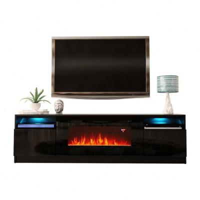 China Modern Industrial Designs Expandable Unit Farmhouse TV Furniture With Modern Luxury Electric Fireplace TV Cabinet Fireplace TV Stand for sale