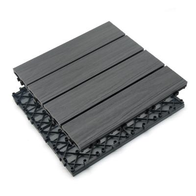 China 1 Year Manufacturer Waterproof Anti-UV WPC DIY Exterior Decking Tiles Wood China Plastic Composite Bathroom Tiles for sale