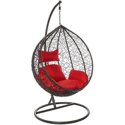 China Contemporary High Quality Multiple Colors Outdoor Indoor Egg Swing Chair Patio Rattan Patio Garden Swing Chair for sale