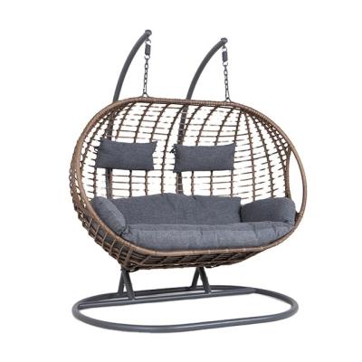 China 2022 Indoor Contemporary In Style Swings Rattan Swing Modern Outdoor Patio Woven Egg Weave Hanging Chair Swings for sale