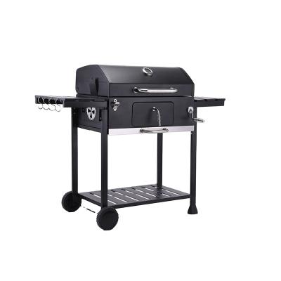 China Large Easily Assembled Modern Commercial Portable Outdoor Charcoal Grill Backyard Party Grill With Shelves for sale