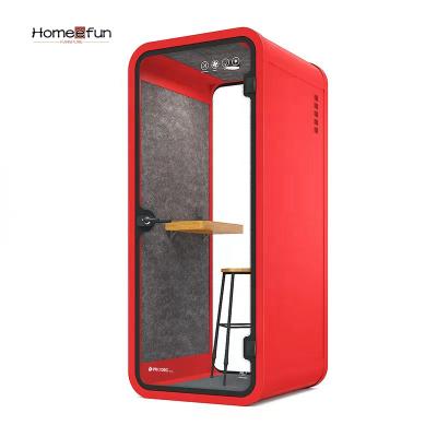 China Cheap modular foldable soundproof portable prefab portable flat mobile small office phone package meeting booth small cell phone acoustic pod voice acoustic pod for sale